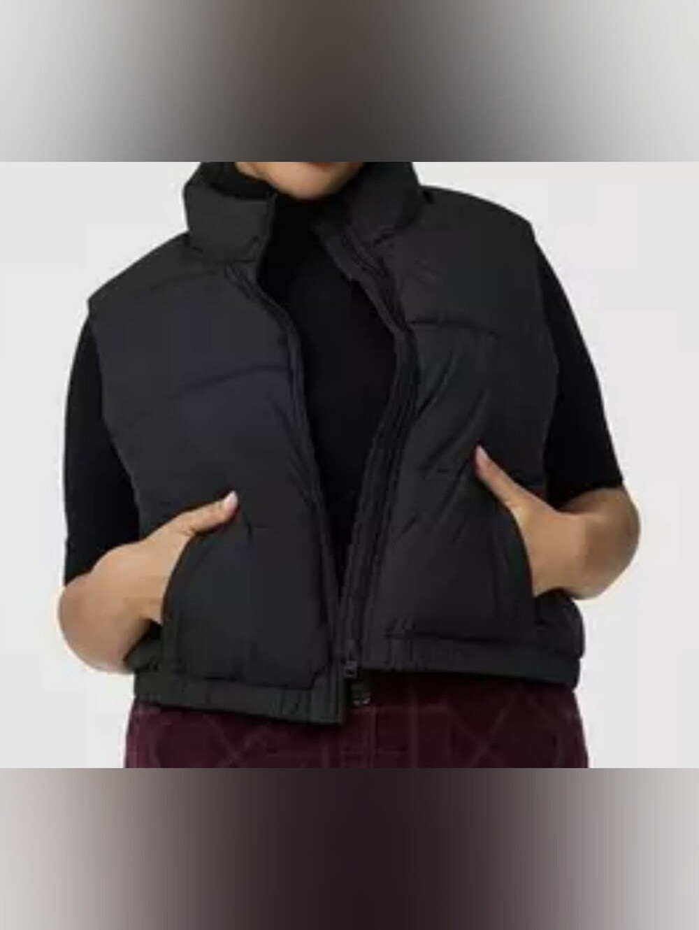 Torrid Black Puffer Vest - Women’s Quilted Jacket, Size 1x, Full Zip